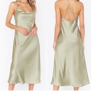 Show me Your Mumu Verona Cowl Satin Dress, Small